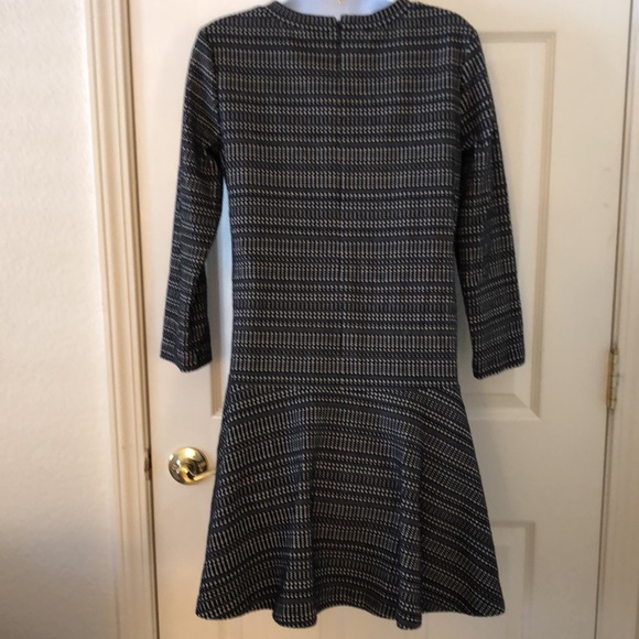 Black + Cream Drop Waist Flounce Dress - Picture 15 of 16